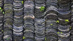 Alte Reifen verwandeln sich in kreative Upcycling-Highlights im Garten
