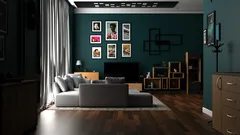 Weiße Eckcouch neben braunem Holztisch im modernen Wohnzimmer